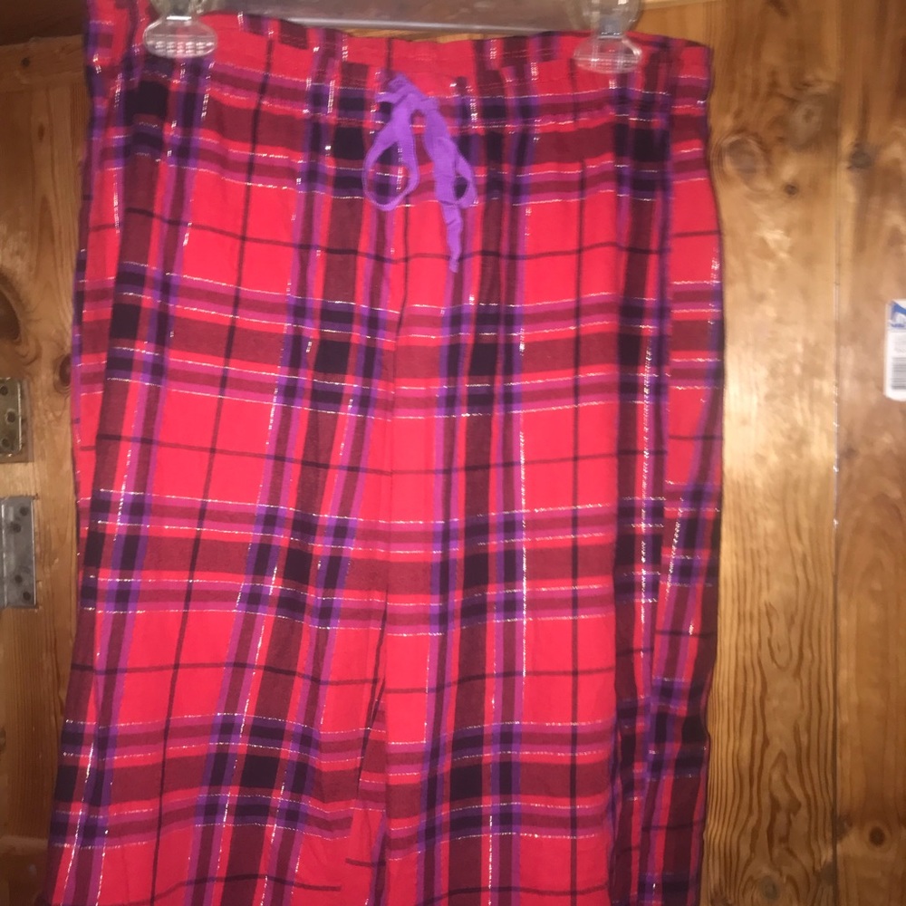 Victoria secret plaid sleeping pants with drawstring 
size medium - Picture 2 of 7